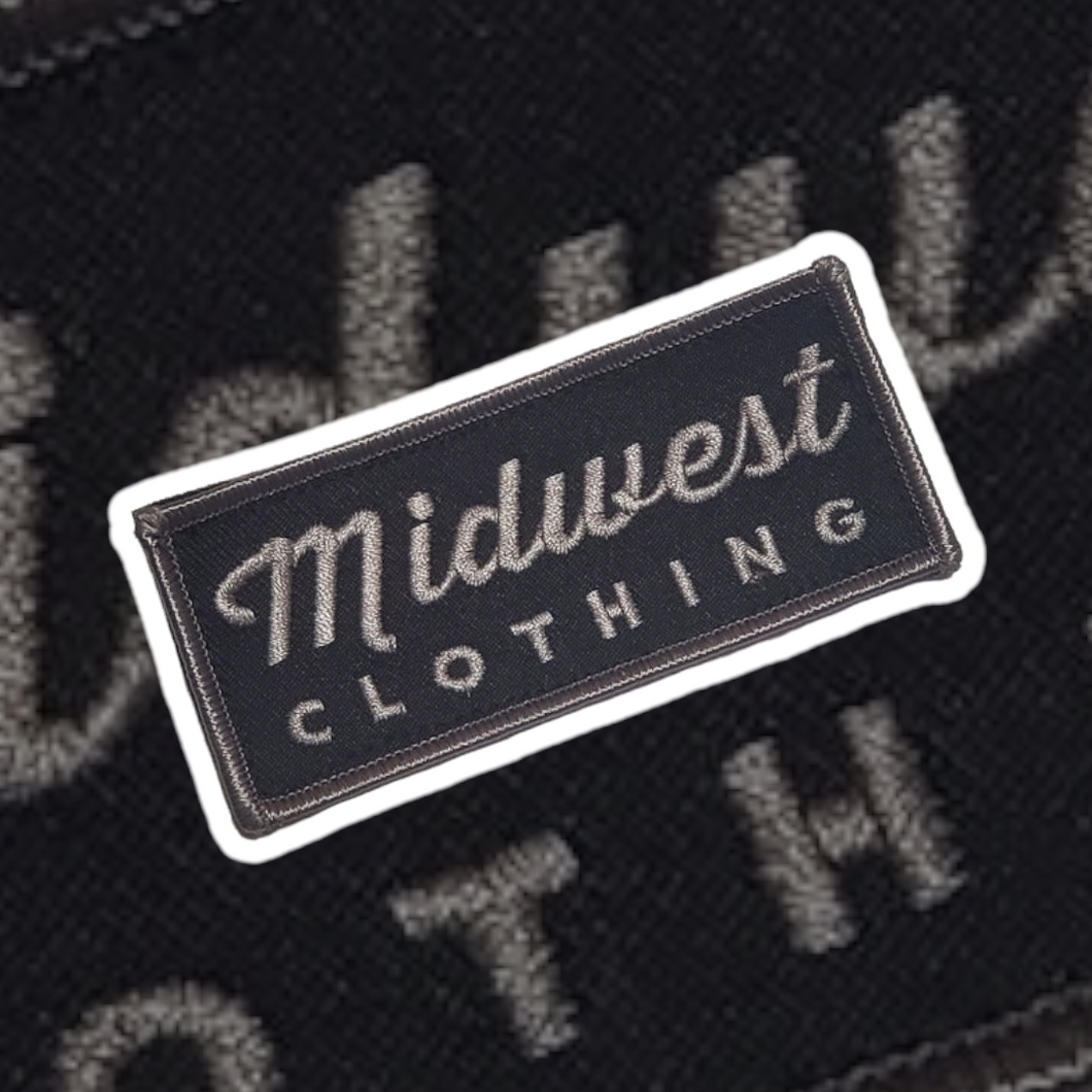 Midwest Clothing Box Logo Black/Grey Velcro Patch